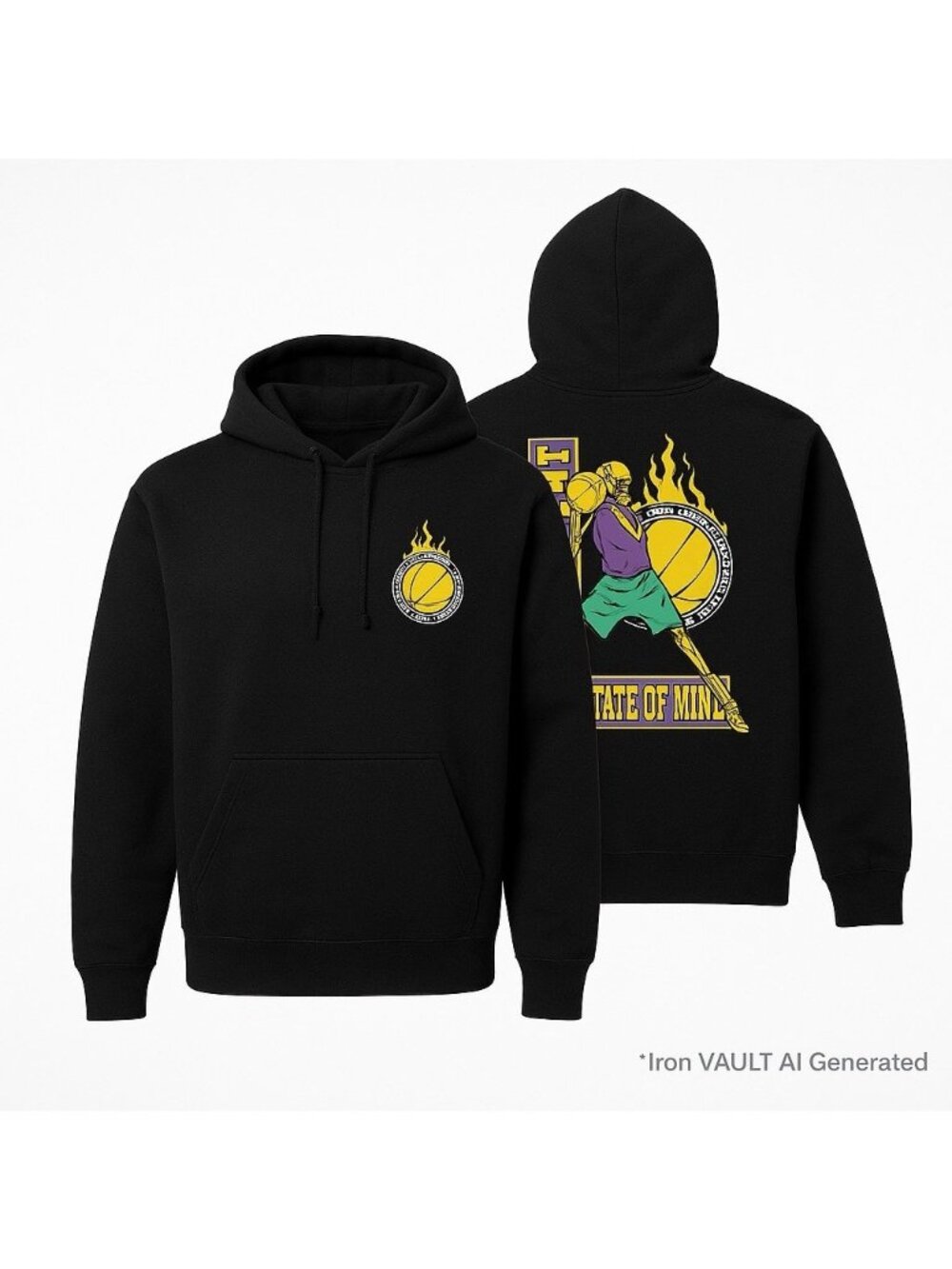 Chemistry Men’s Large Black Pullover Hoodie In The Moment State of Mind